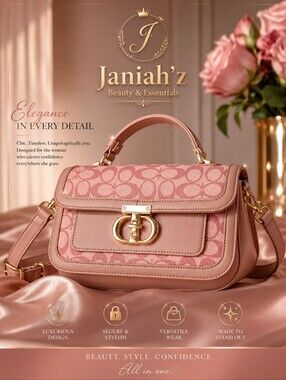 Pink Signature Turnlock Shoulder Bag
